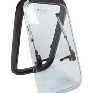 Eurovision вертікальне вікно для кемпера 60 x 35 (чорні штори)